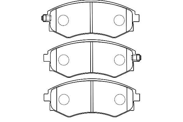 KAVO PARTS Piduriklotsi komplekt,ketaspidur BP-7504